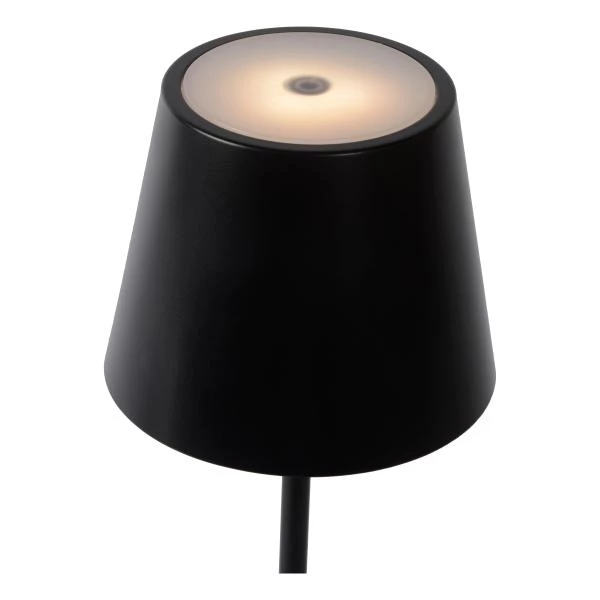 Lucide JUSTIN - Lampe de table Extérieur - Ø 11 cm - LED Dim. - 1x2,2W 3000K - IP54 - 3 StepDim - Noir - détail 4